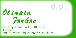 olimpia farkas business card
